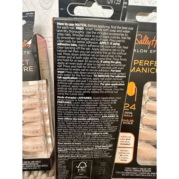 Sally Hansen Perfect Manicure Oval Shaped Nails With Nail Glue 5 Sets - Picture 4 of 5